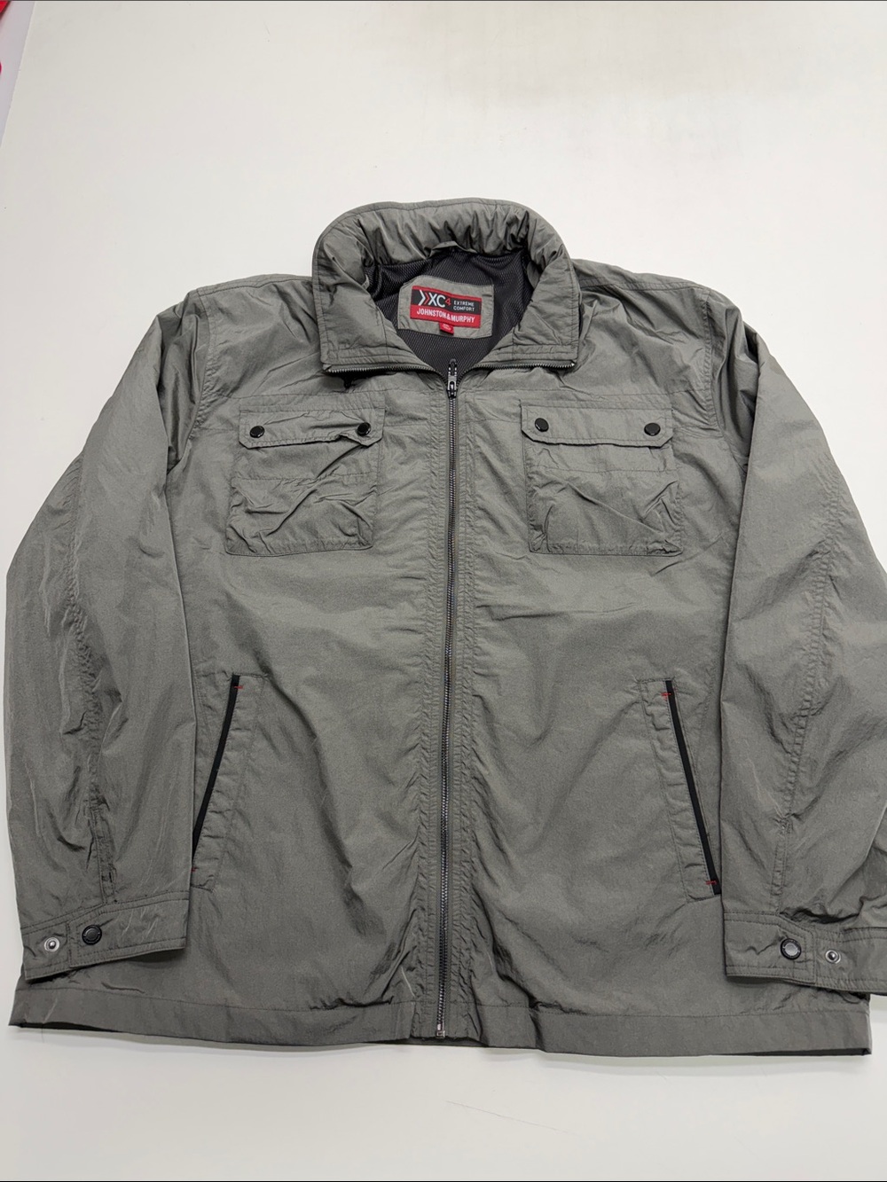 JOHNSTON & MURPHY XC4 Men’s XXL Gray Rain Jacket